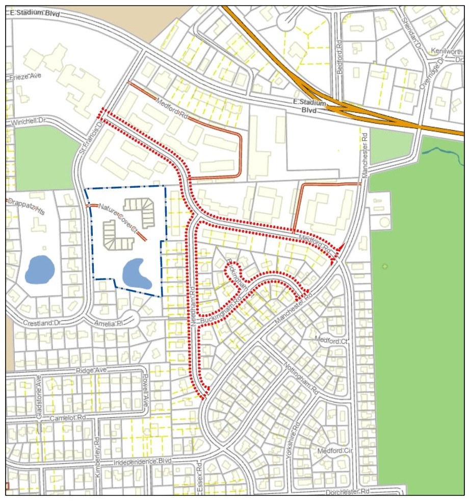 Needham, Medford and Buckingham project extent