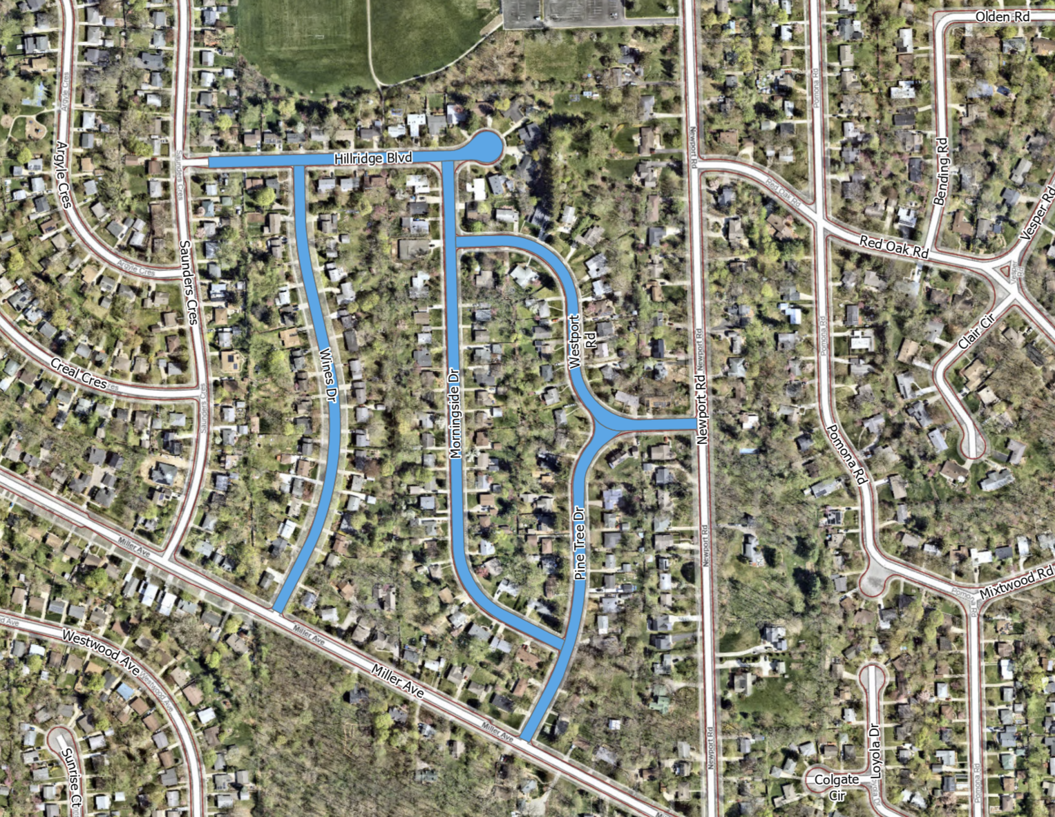 Ann Arbor City map