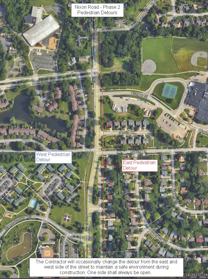 Pedestrian Detour Map 