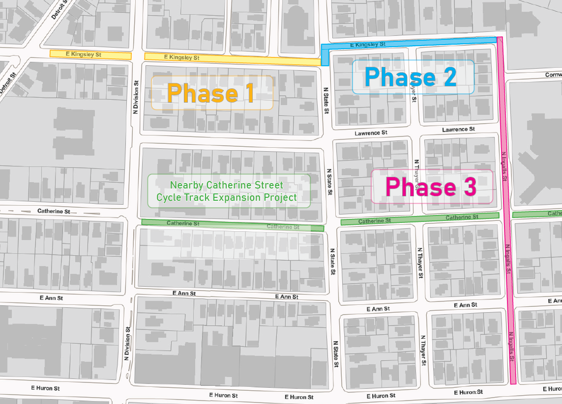 Ingalls Kingsley Water Main project extent